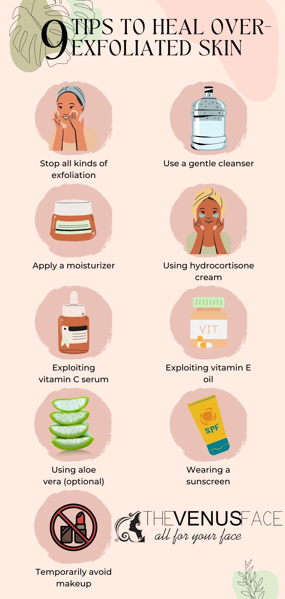 How to Heal Over-Exfoliated Skin With 9 Tips thevenusface