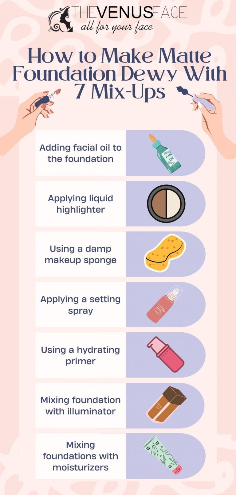 How to Make Matte Foundation Dewy With 7 MixUps