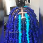 blue turquoise butterfly locs with color thevenusface