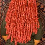 bright crimson butterfly locs with color thevenusface