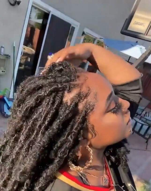 brown butterfly locs with color thevenusface