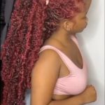 burgundy butterfly locs with color thevenusface