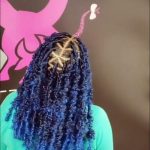 dark blue bright butterfly locs with color thevenusface