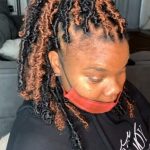 dark orange black butterfly locs with color thevenusface