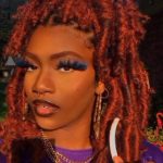 dark orange butterfly locs with color thevenusface
