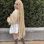 knee length blonde butterfly locs with color thevenusface