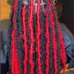 long black red butterfly locs with color thevenusface