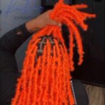 long orange butterfly locs with color thevenusface