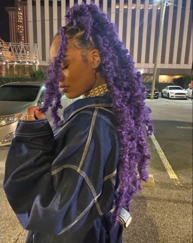 long purple butterfly locs with color thevenusface