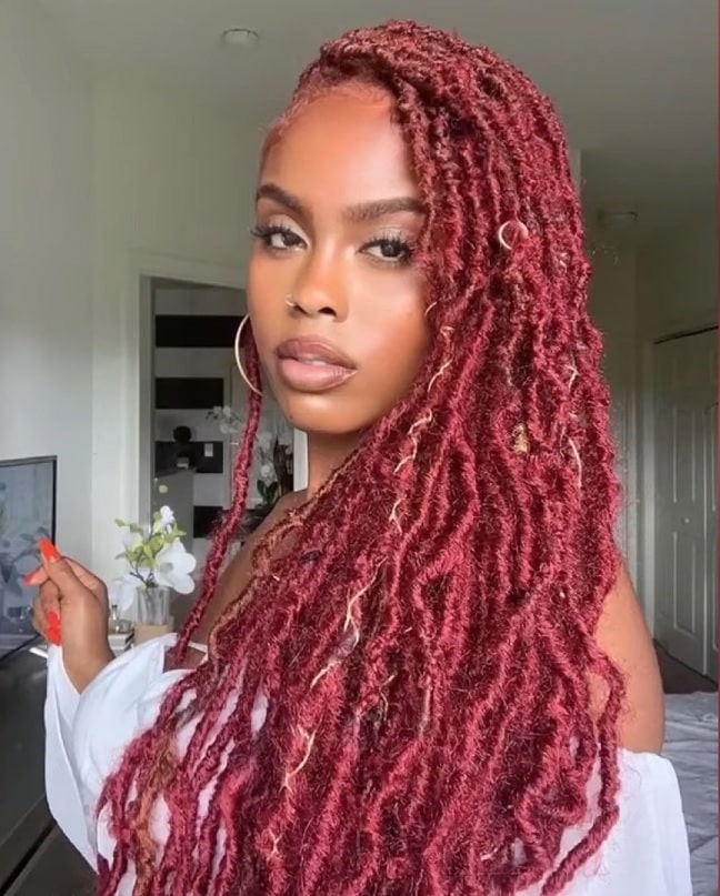 long red butterfly locs with color thevenusface