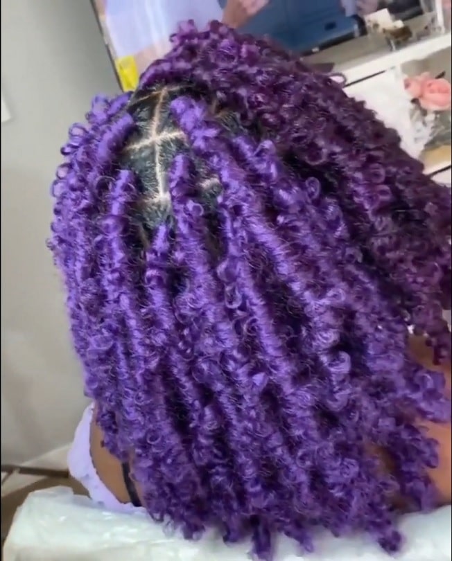 purple butterfly locs with color thevenusface