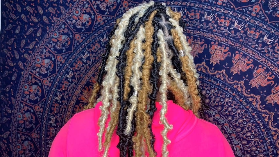 white yellow black butterfly locs with color thevenusface