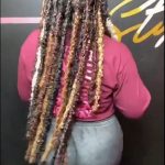 yellow brown black white butterfly locs with color thevenusface
