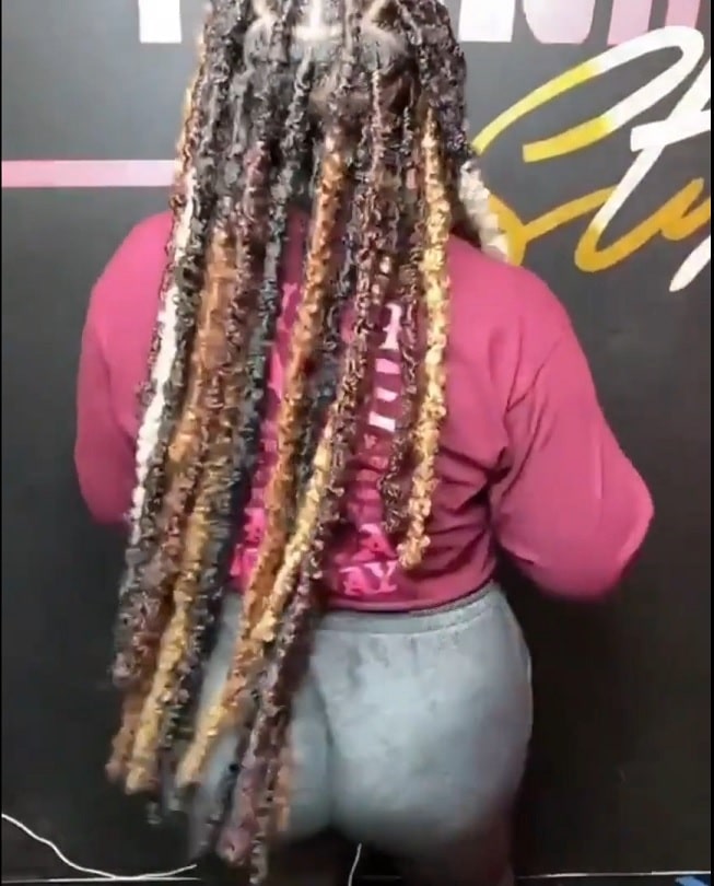 yellow brown black white butterfly locs with color thevenusface