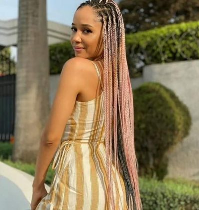 44 Knotless Braids With Color Photos for Haircut Ideas