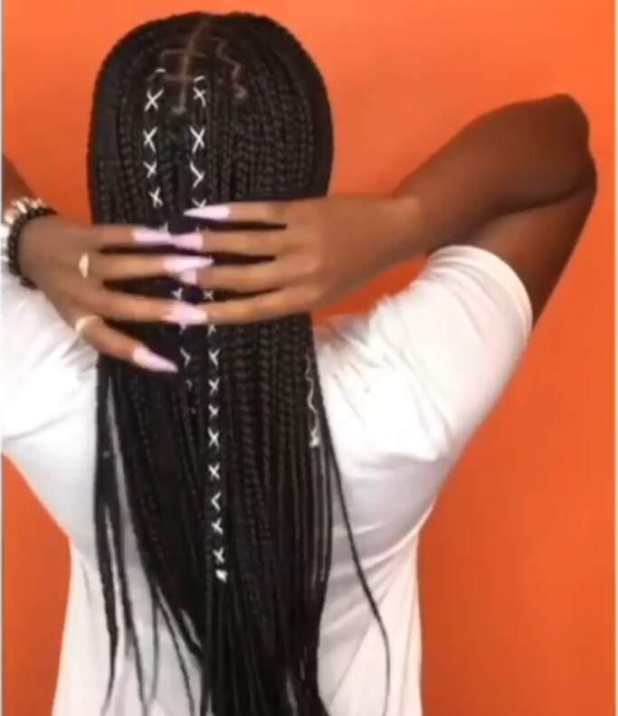 Braided White Hair of Venus with Extensions